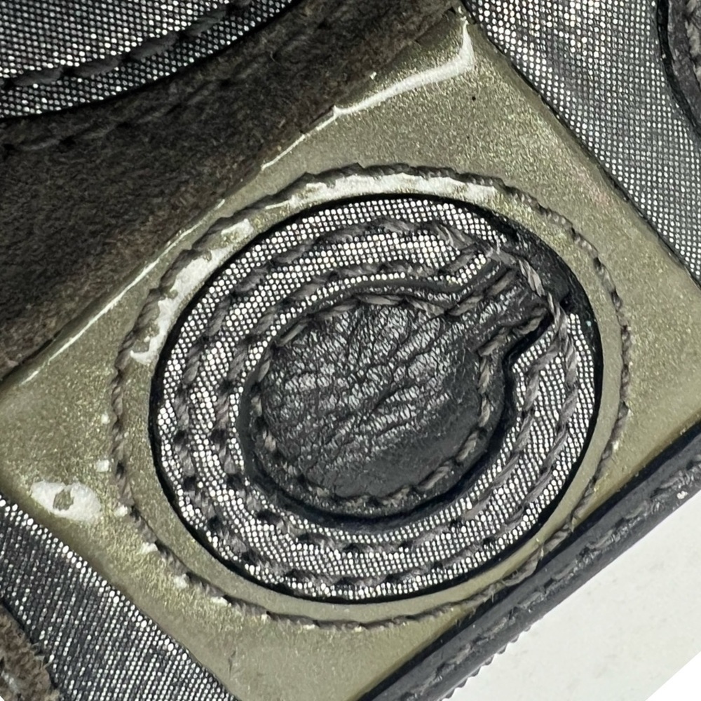 Coach Suede and Leather Pathwork Oversized Wristlet Bag - Picture 6 of 10